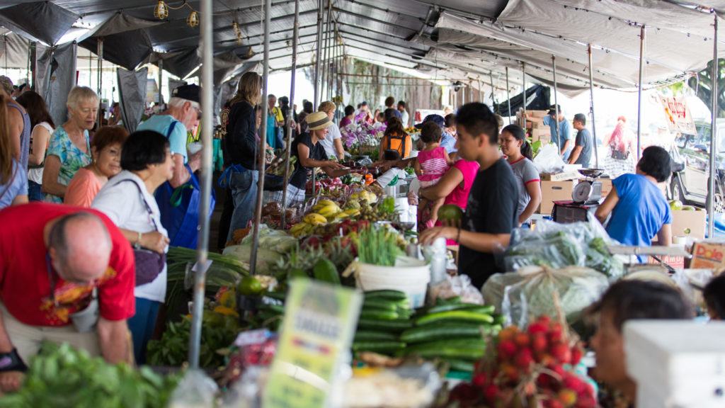 La marché de Hilo à Big Island